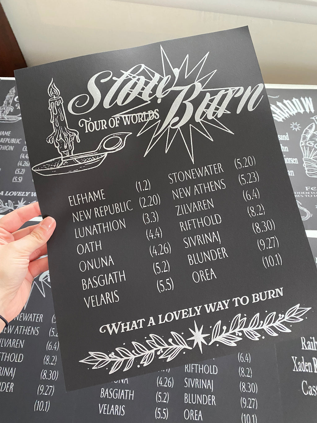 Slow Burn Bookish Tour Poster (PRE ORDER)