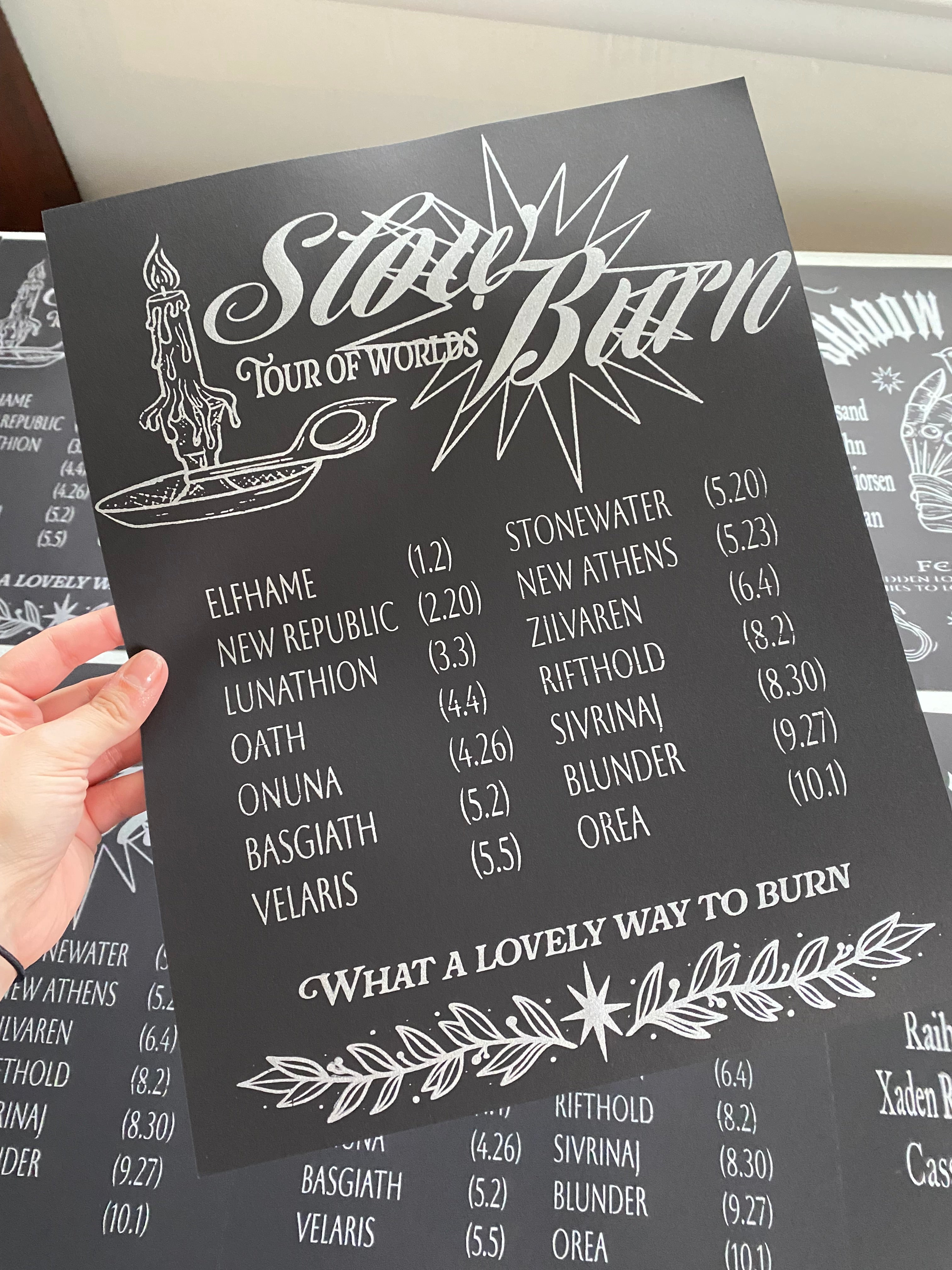 Slow Burn Bookish Tour Poster (PRE ORDER)