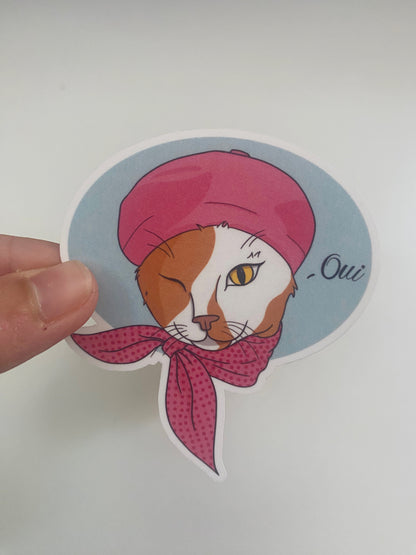 French Cat Sticker