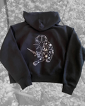 Jaguar Fleeced Zip-up Cropped Hoodie PREORDER