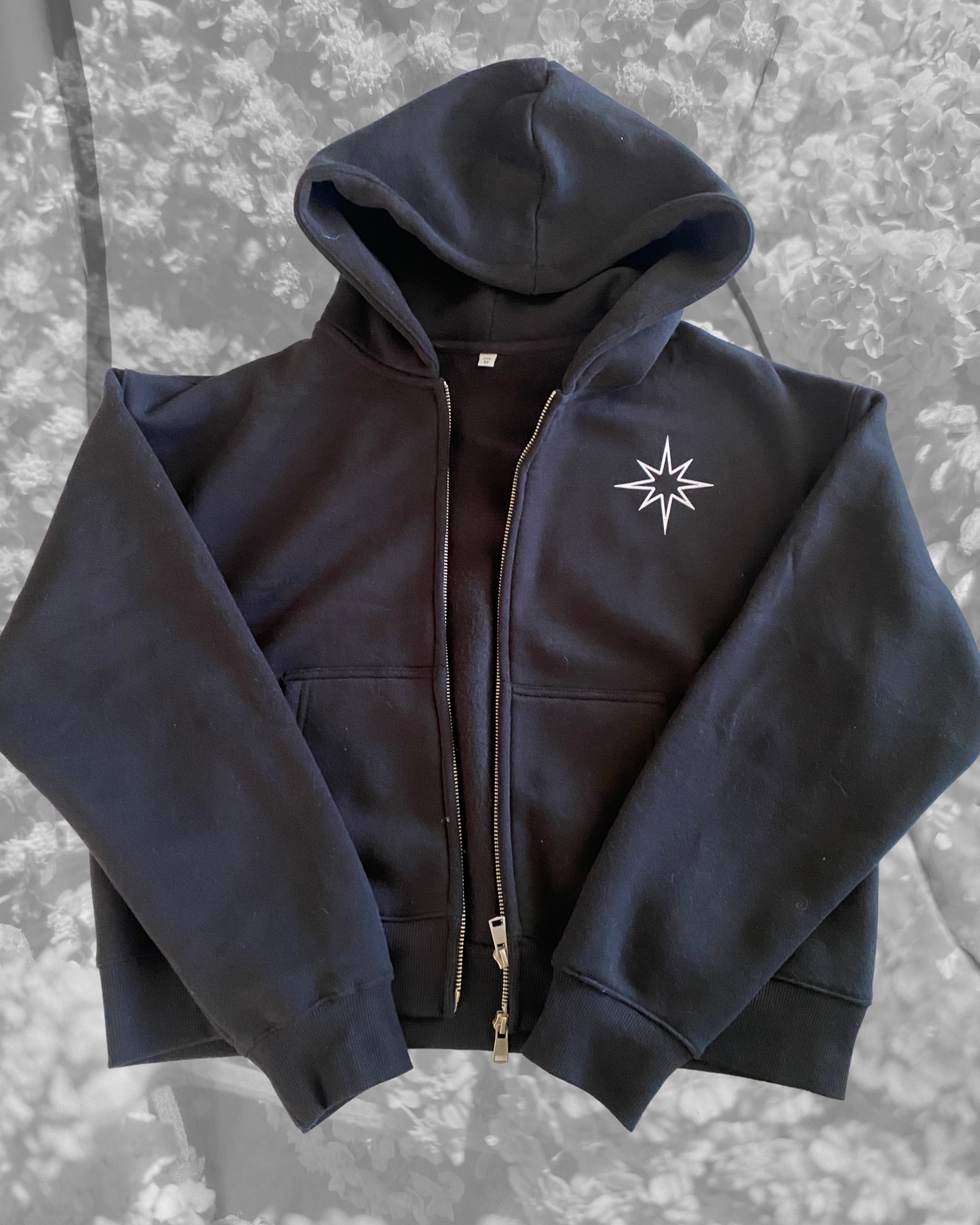 Jaguar Fleeced Zip-up Cropped Hoodie PREORDER