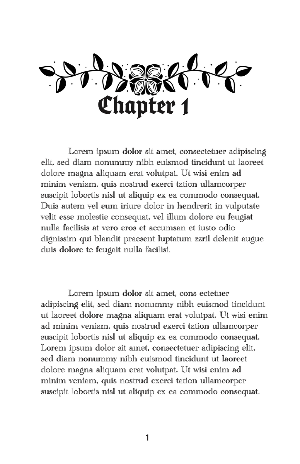 Floral chapter headers