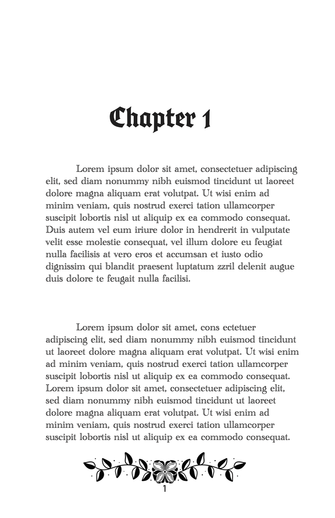 Floral chapter headers