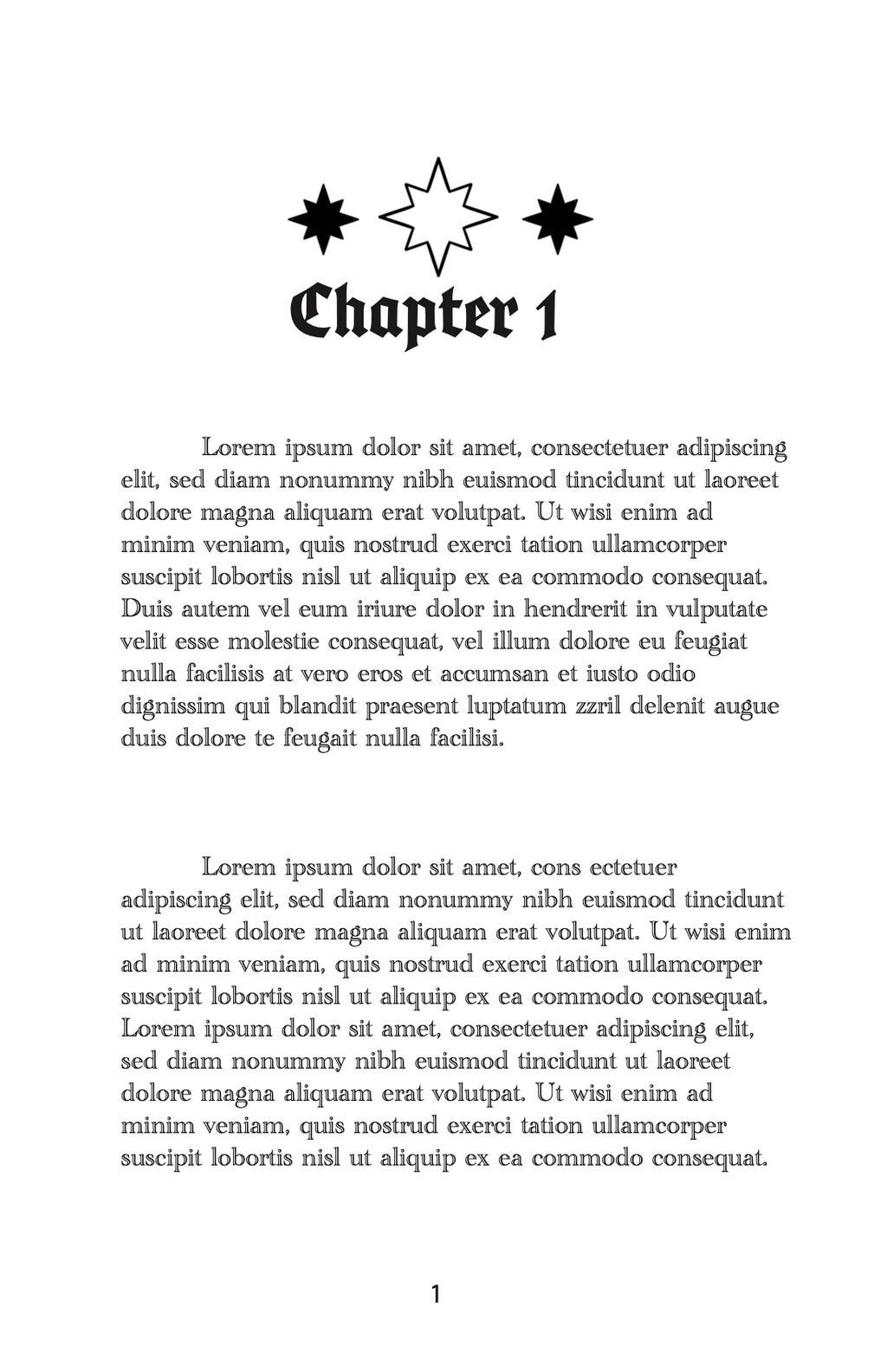 Moon and Stars chapter headers