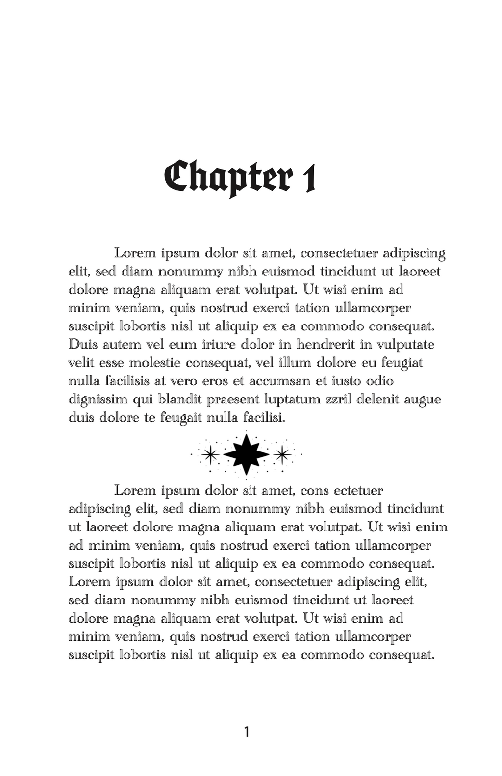 Moon and Stars chapter headers