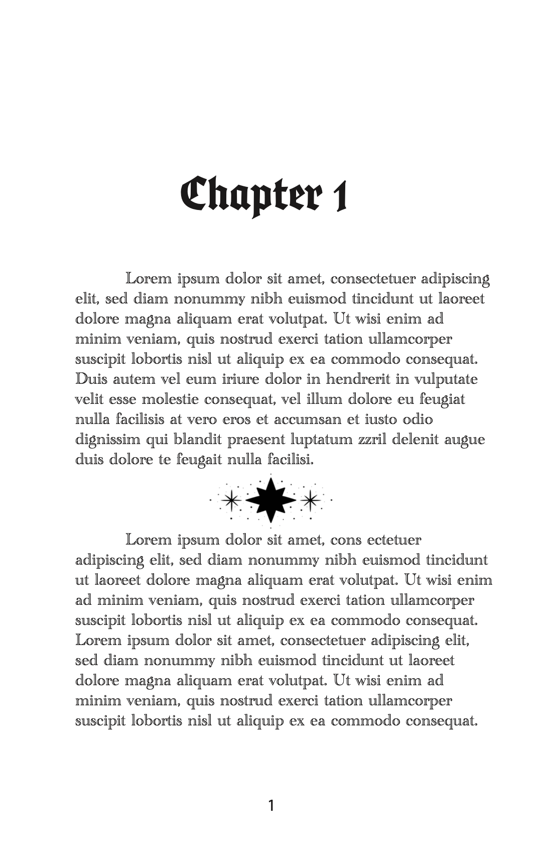 Moon and Stars chapter headers