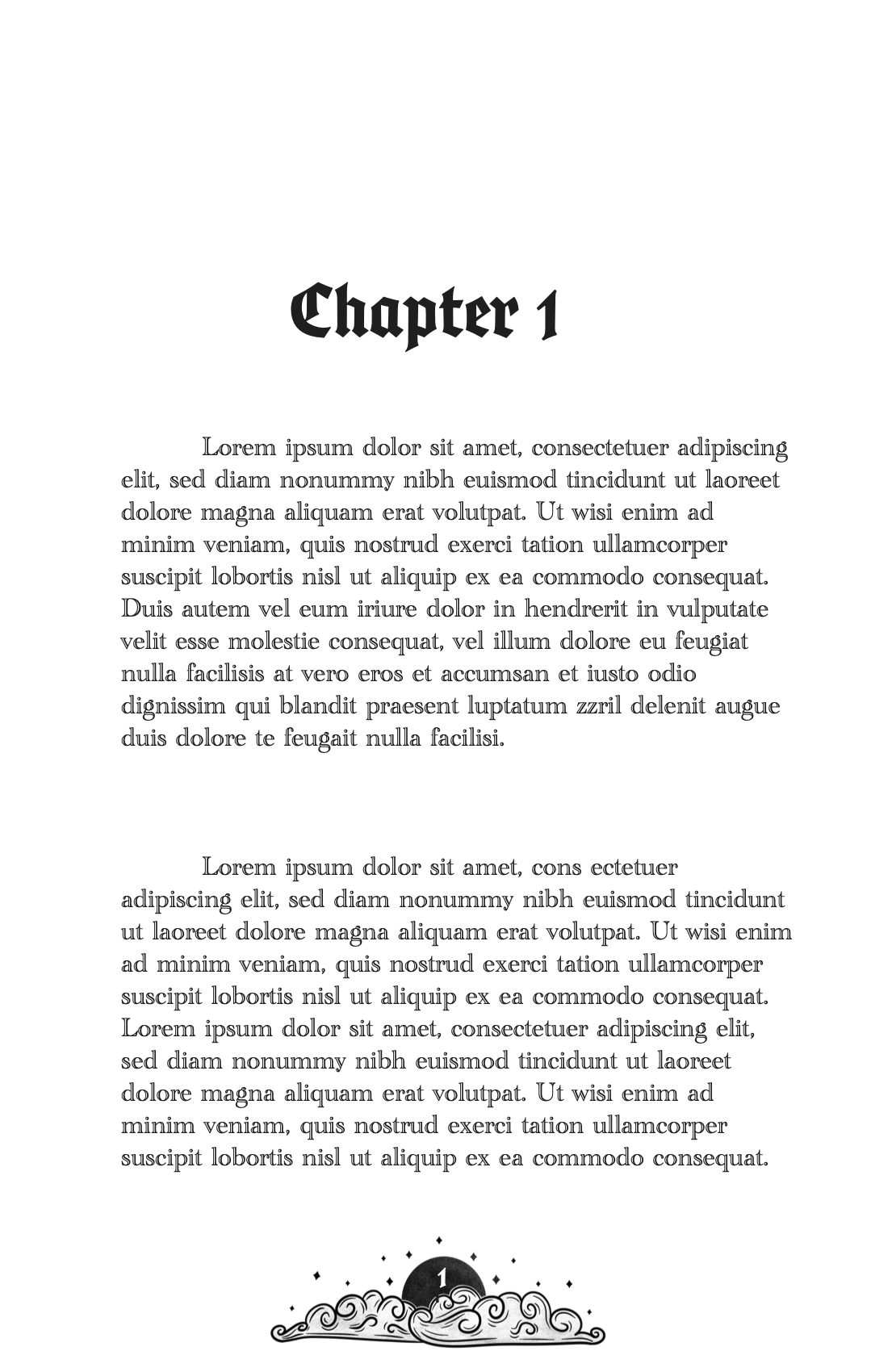 Moon and Stars chapter headers