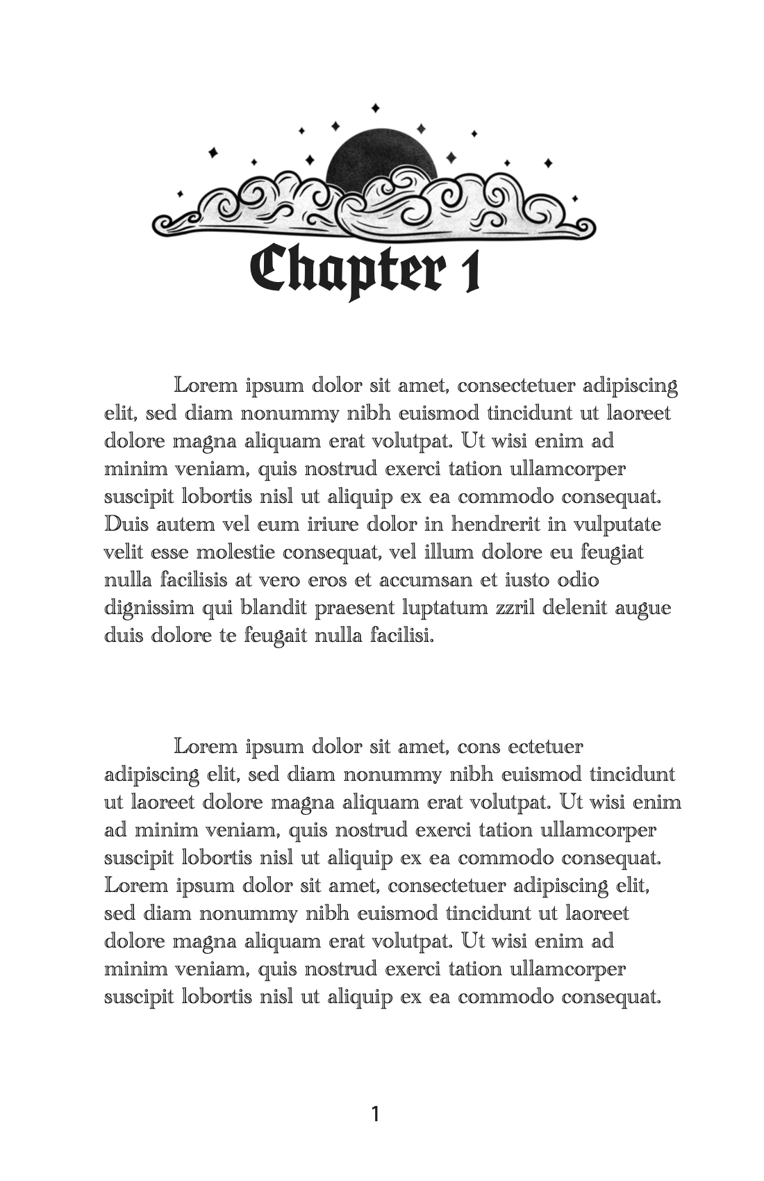 Moon and Stars chapter headers