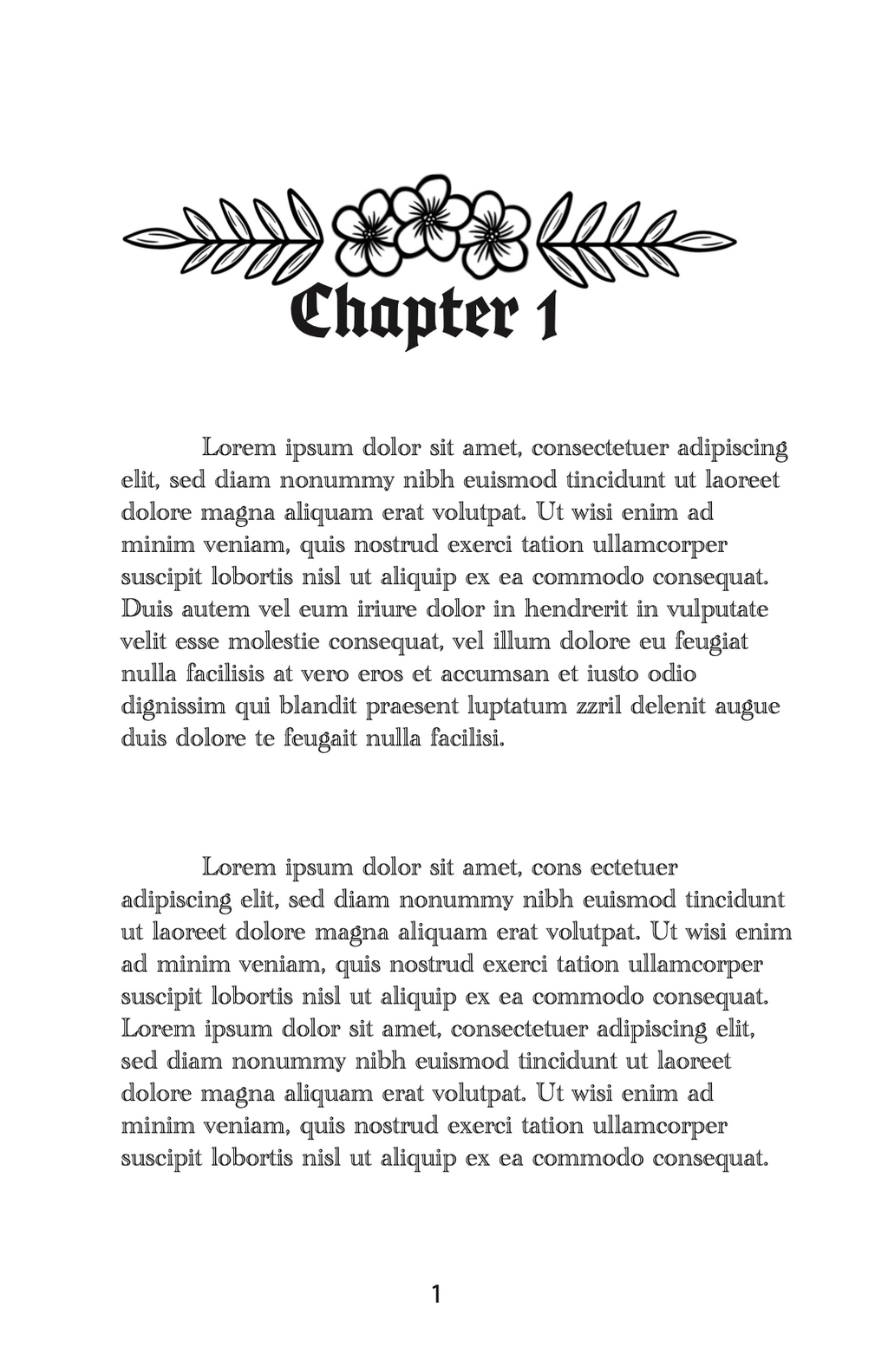 Floral chapter headers