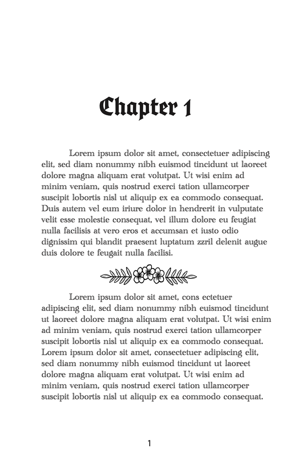 Floral chapter headers