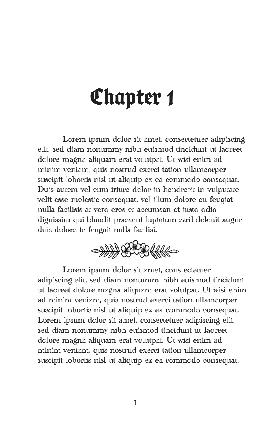 Floral chapter headers