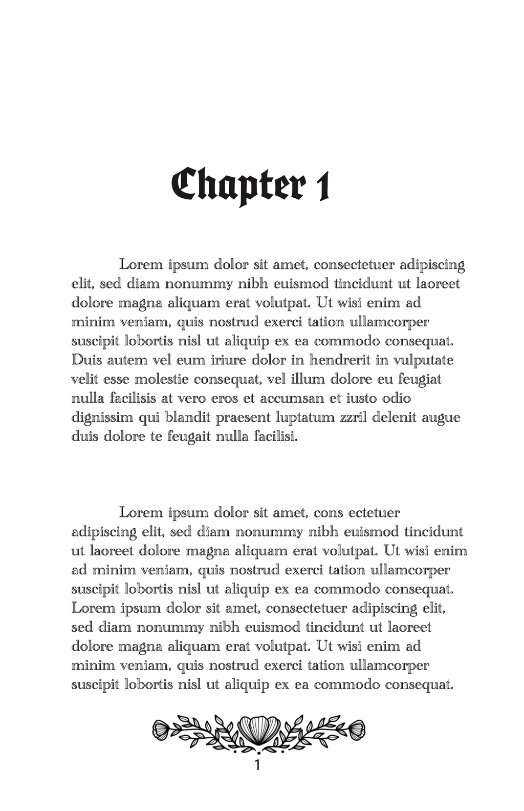 Floral chapter headers