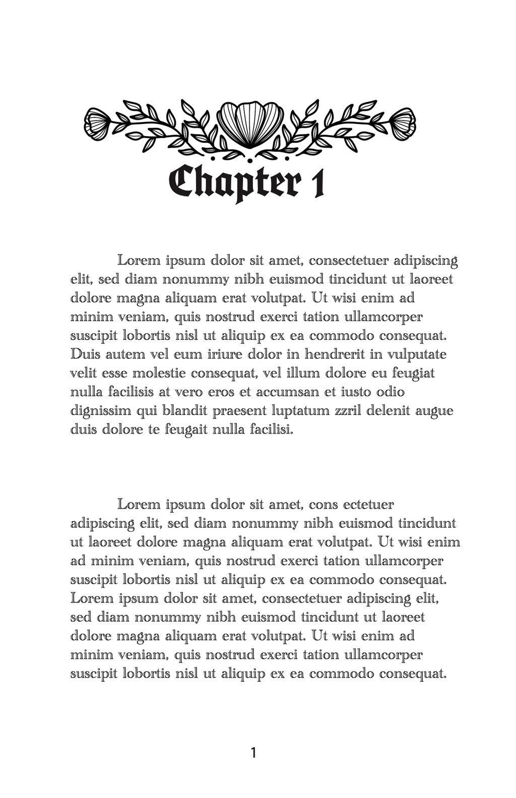 Floral chapter headers