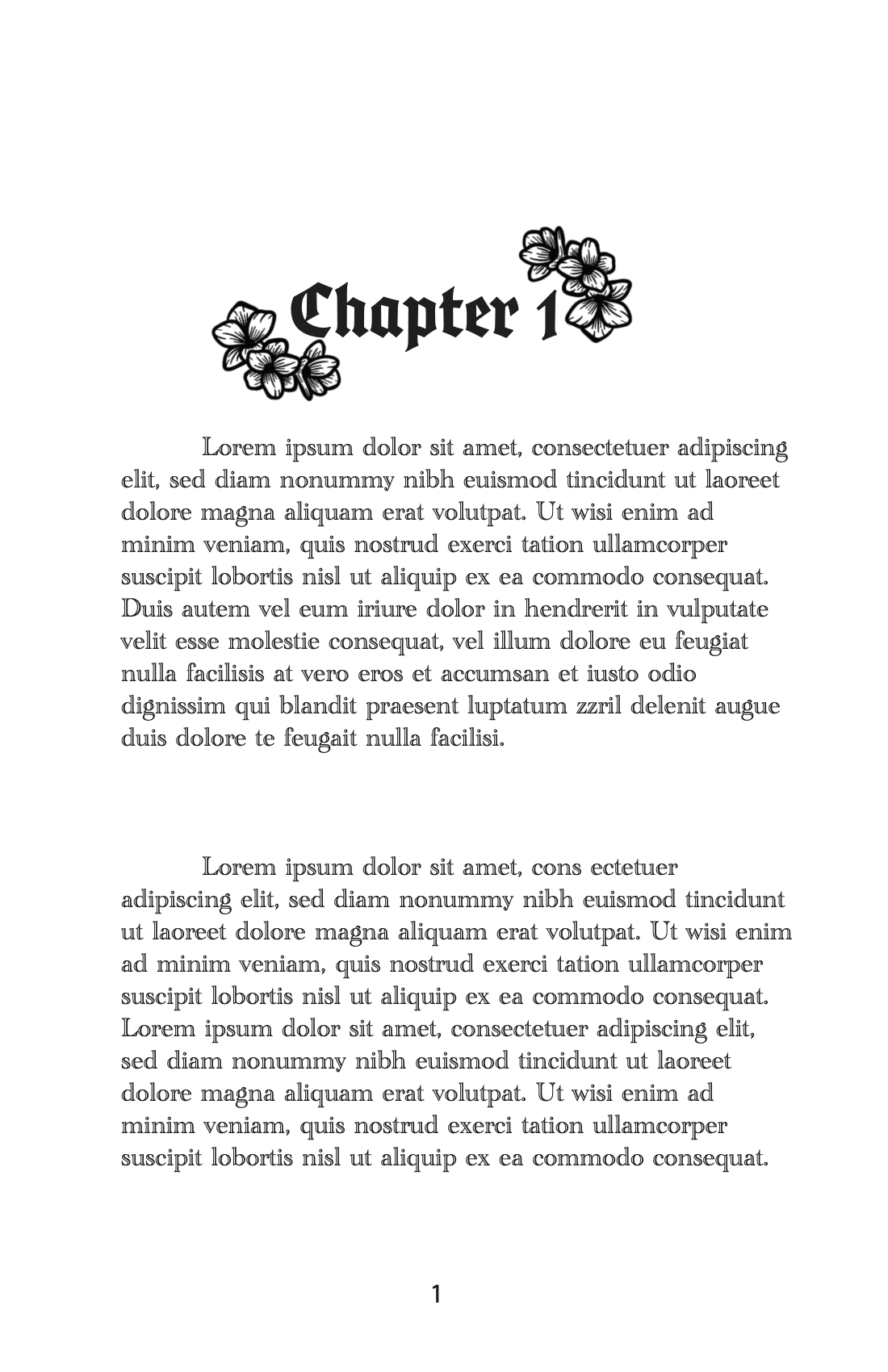 Floral chapter headers