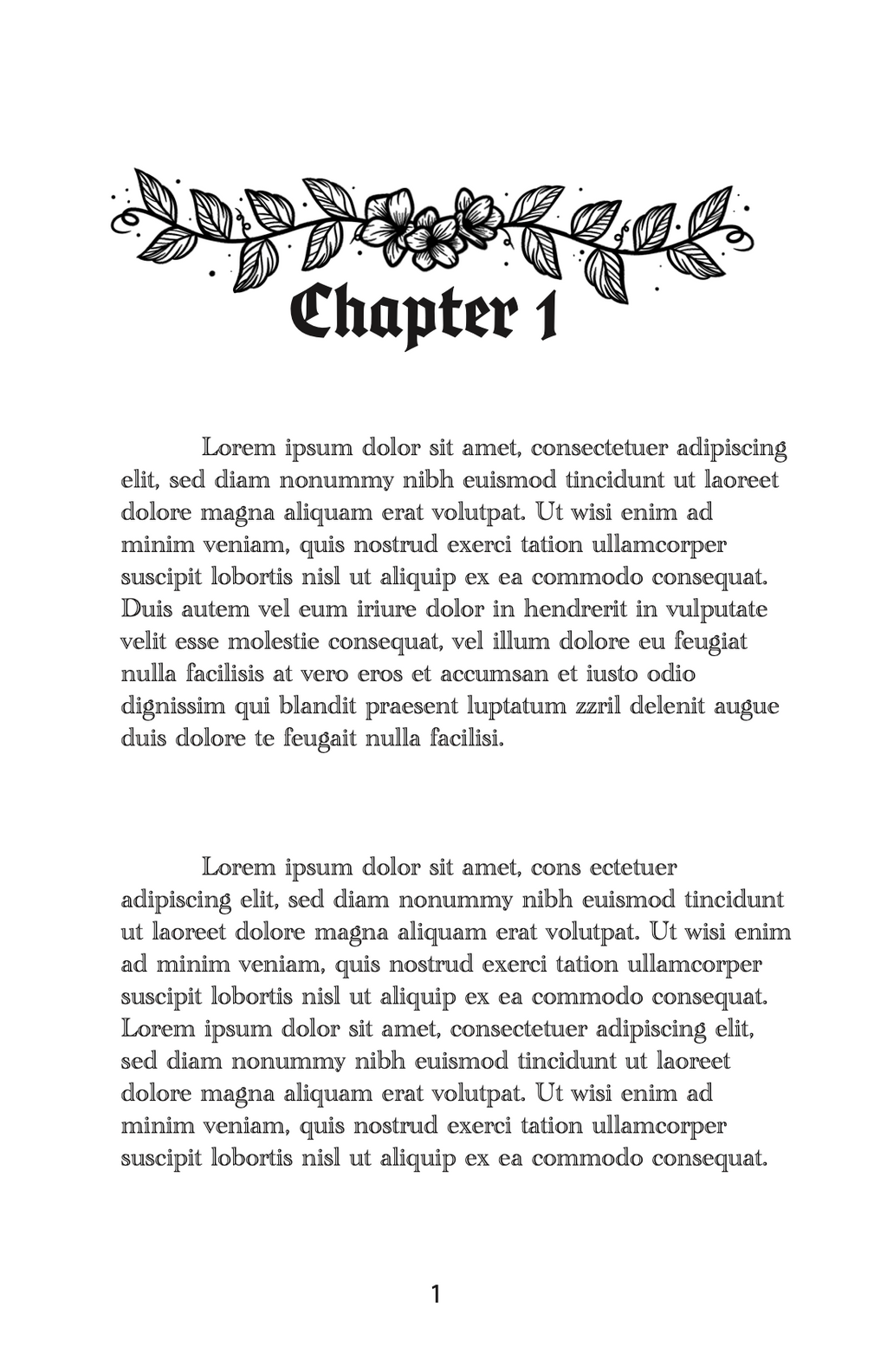 Floral chapter headers