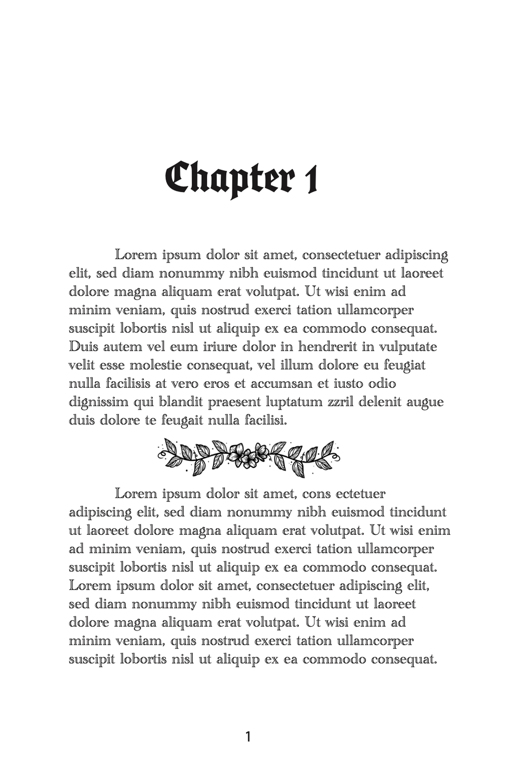 Floral chapter headers