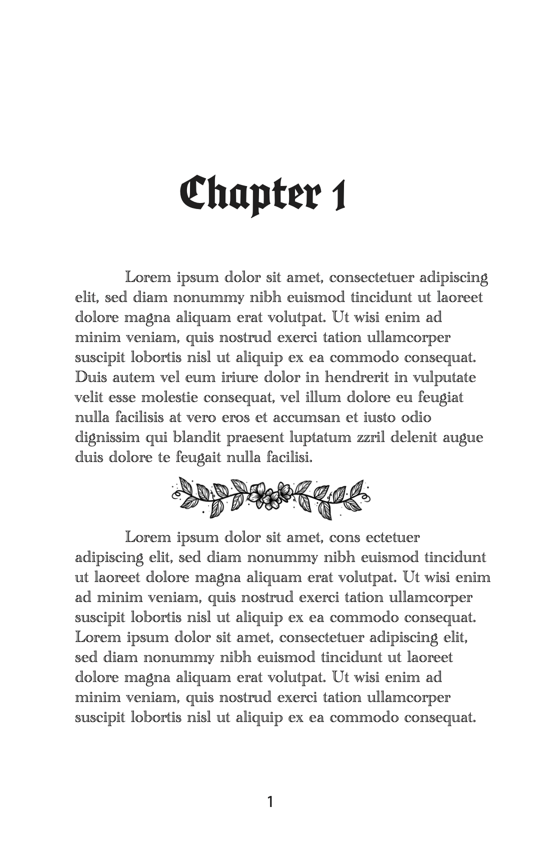 Floral chapter headers