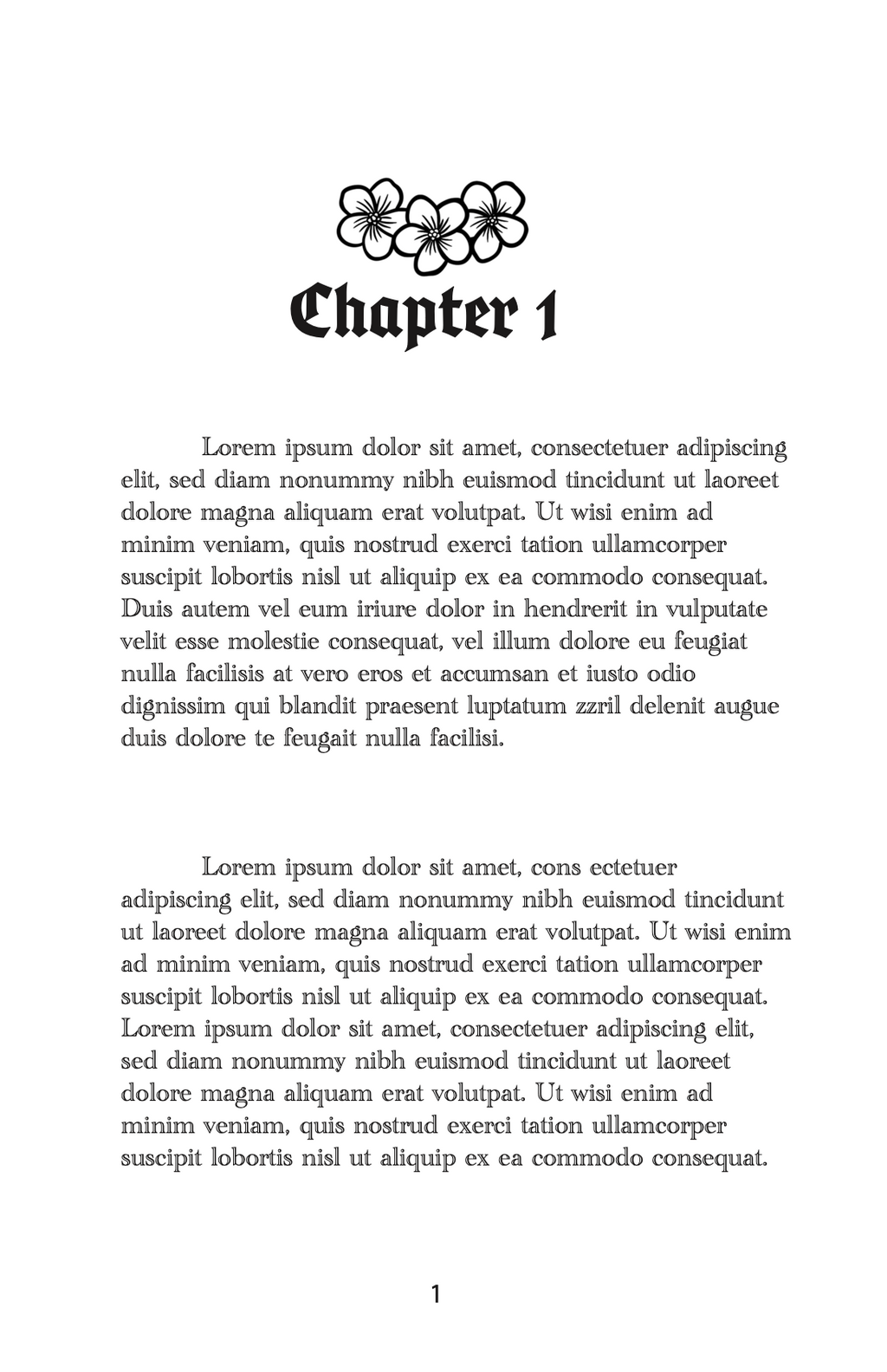 Floral chapter headers