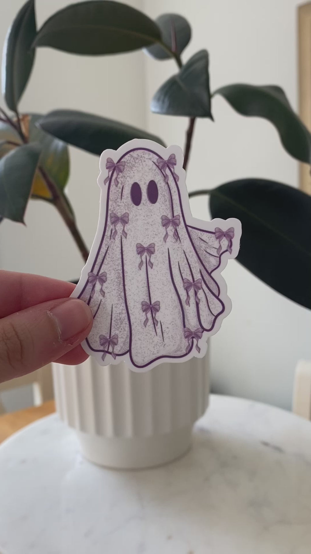 Bow Ghost Sticker