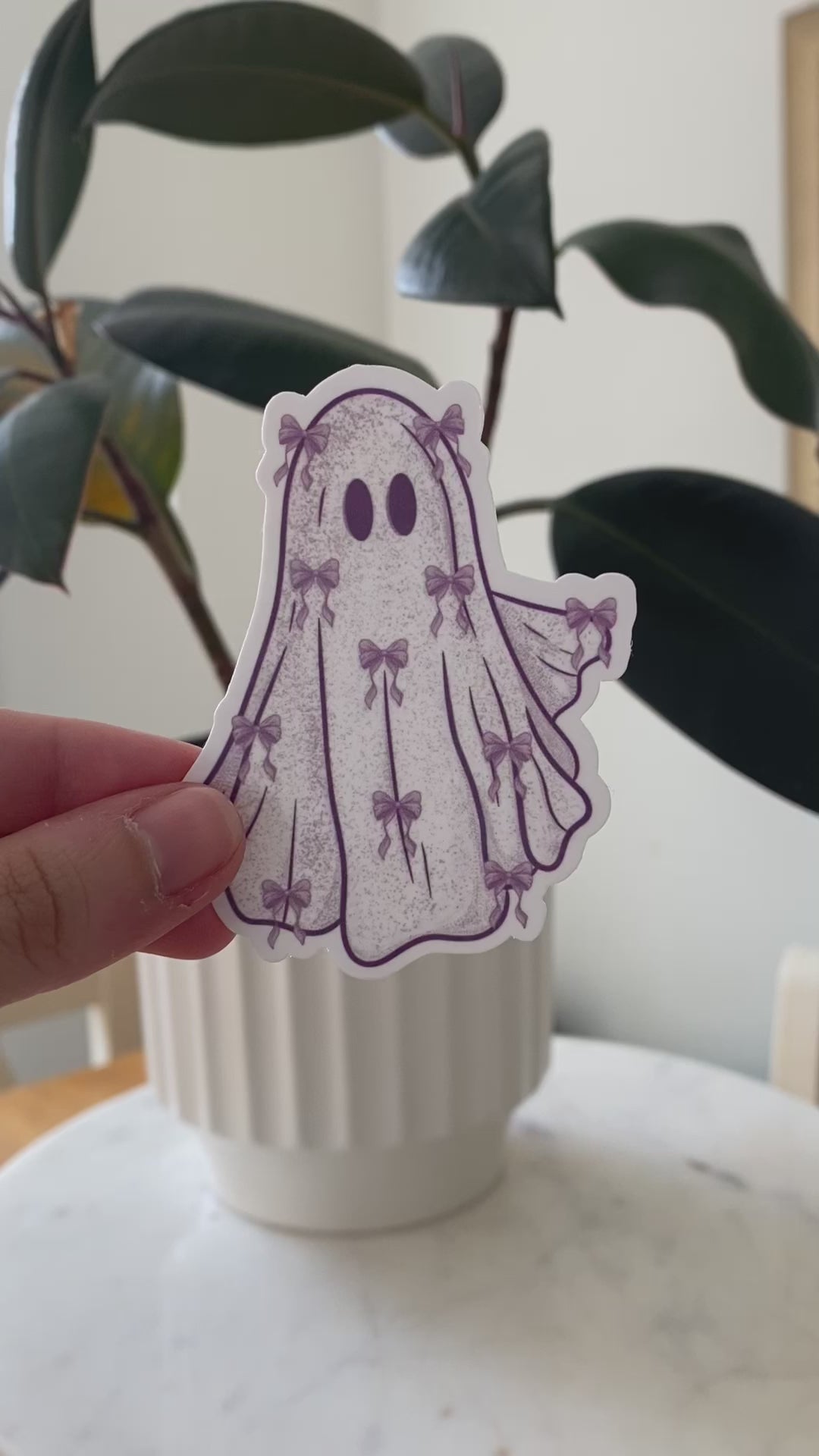 Bow Ghost Sticker