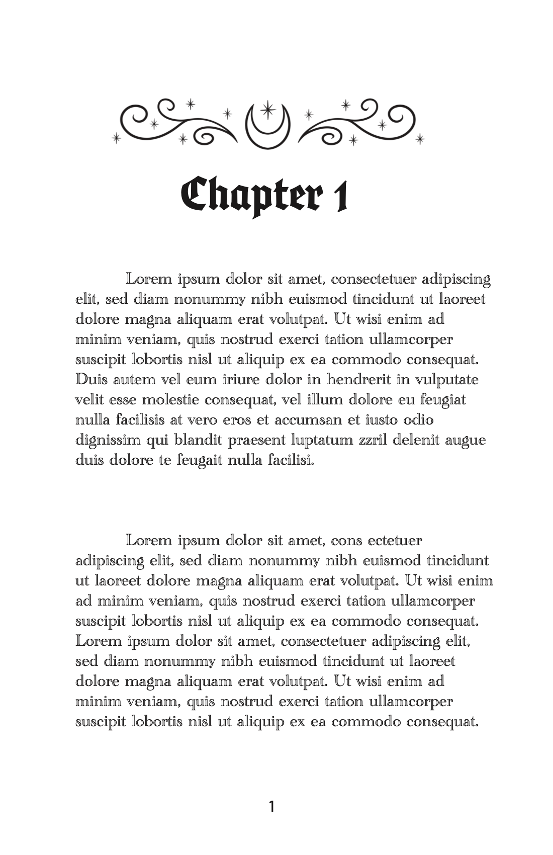 Moon and Stars chapter headers