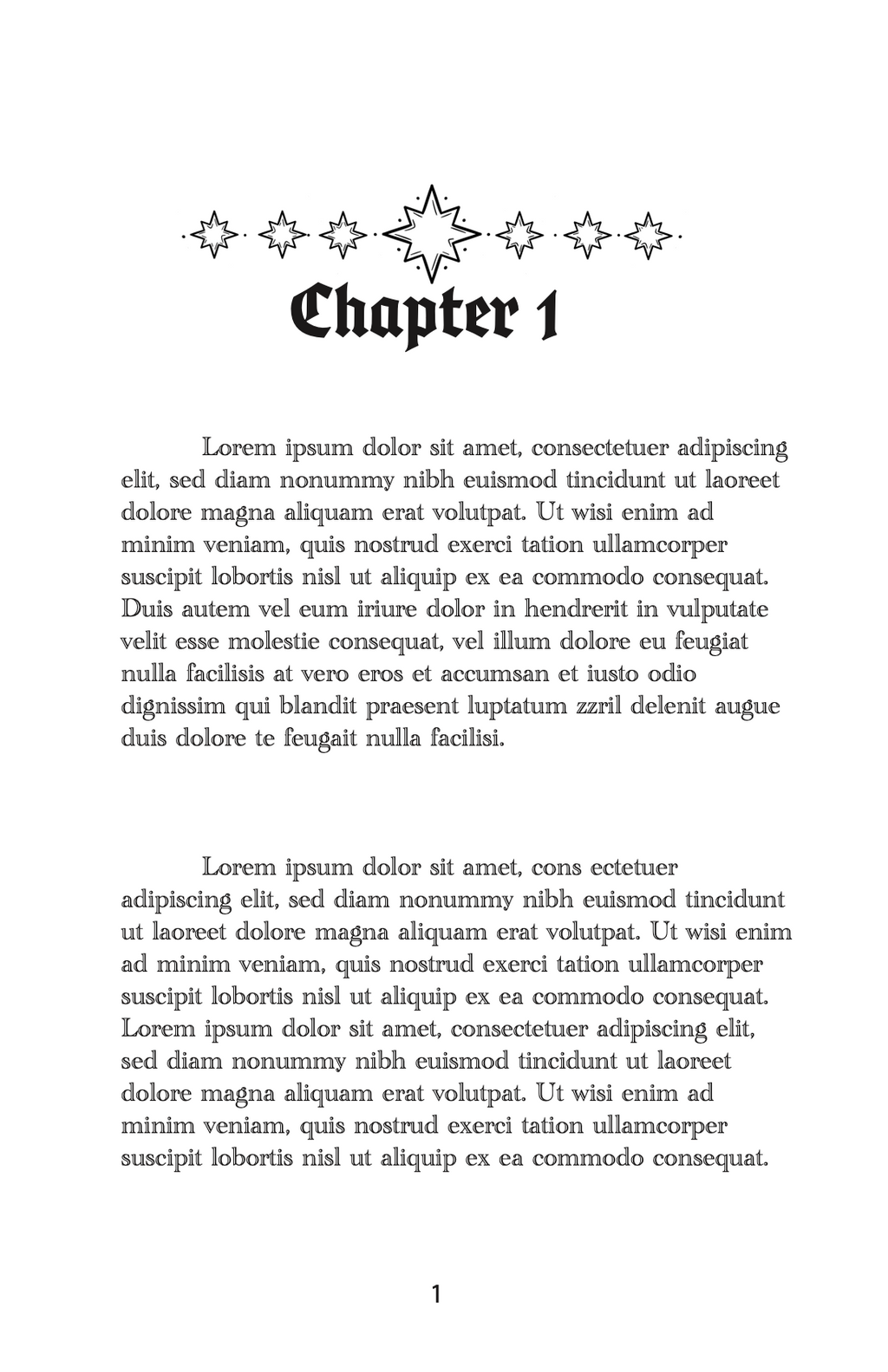 Moon and Stars chapter headers