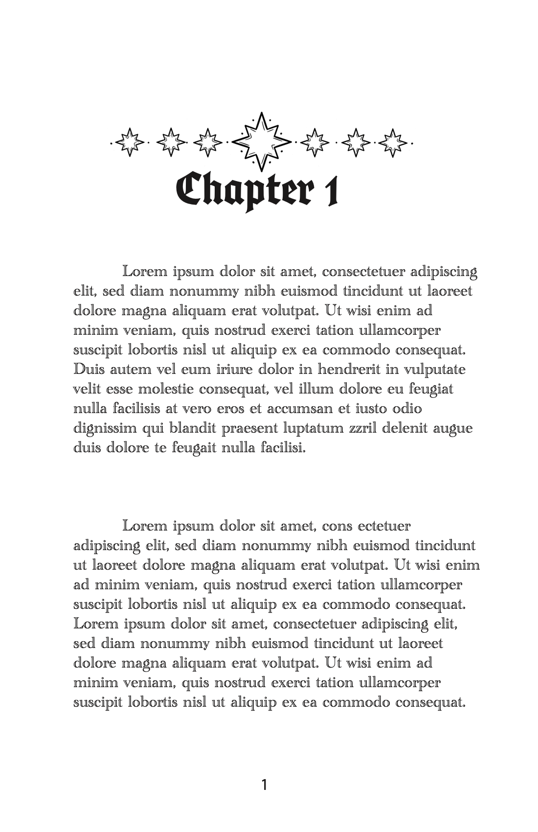 Moon and Stars chapter headers