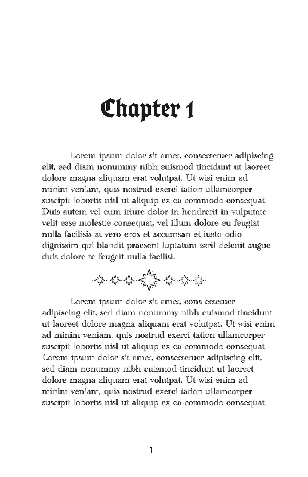 Moon and Stars chapter headers