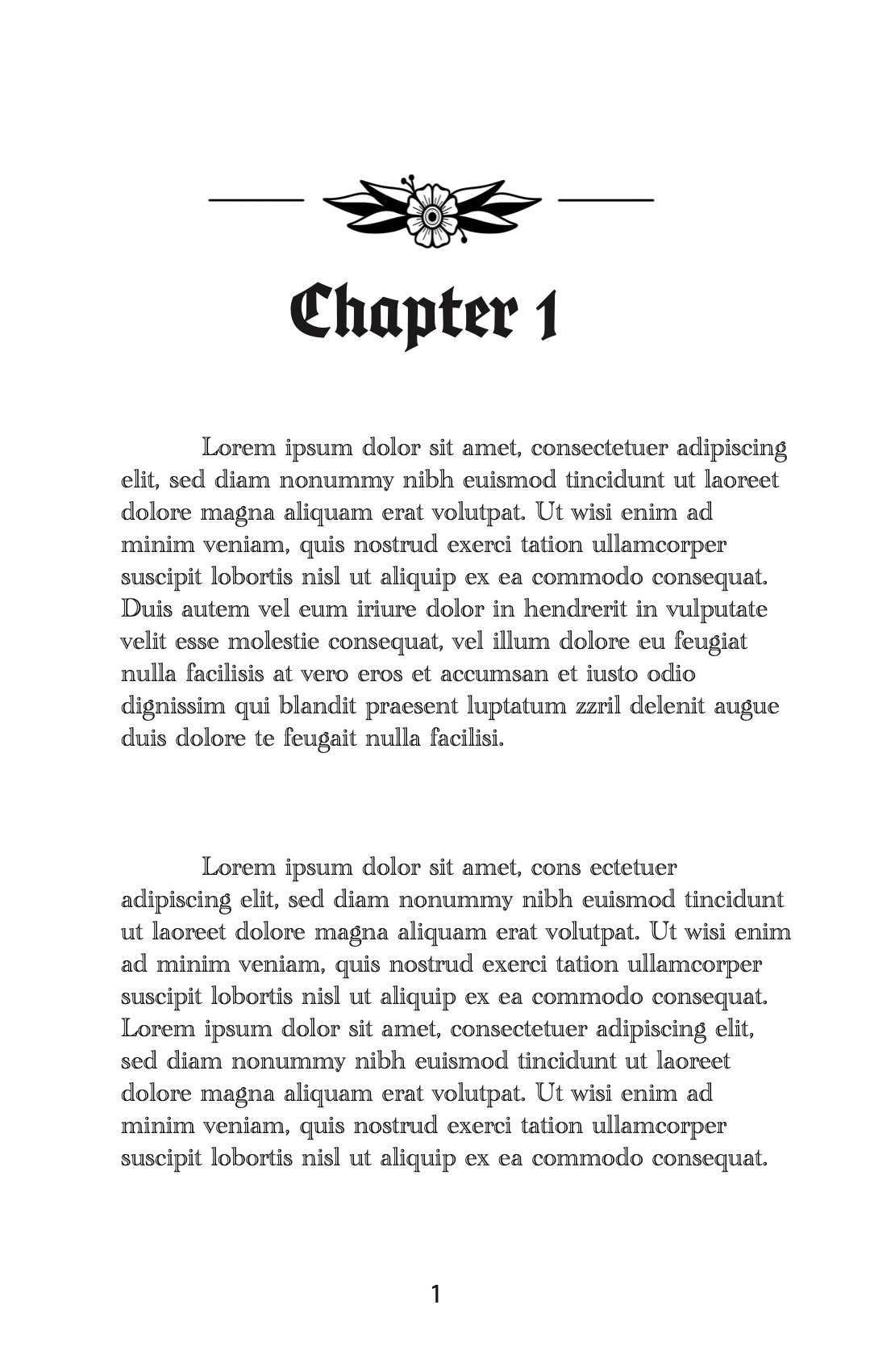 Floral chapter headers