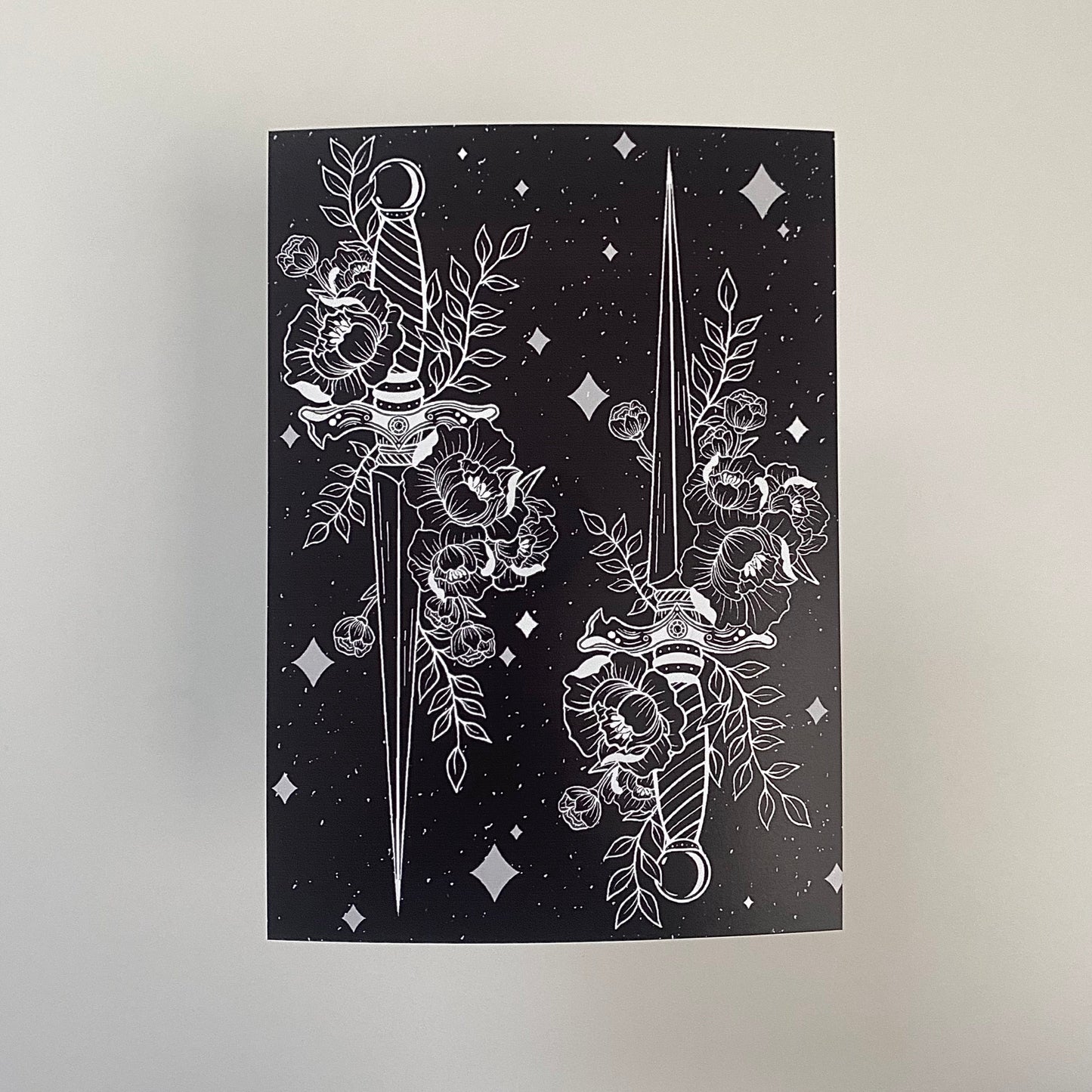 Floral Dagger Print