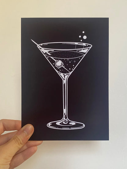 Space Martini Print 5x7