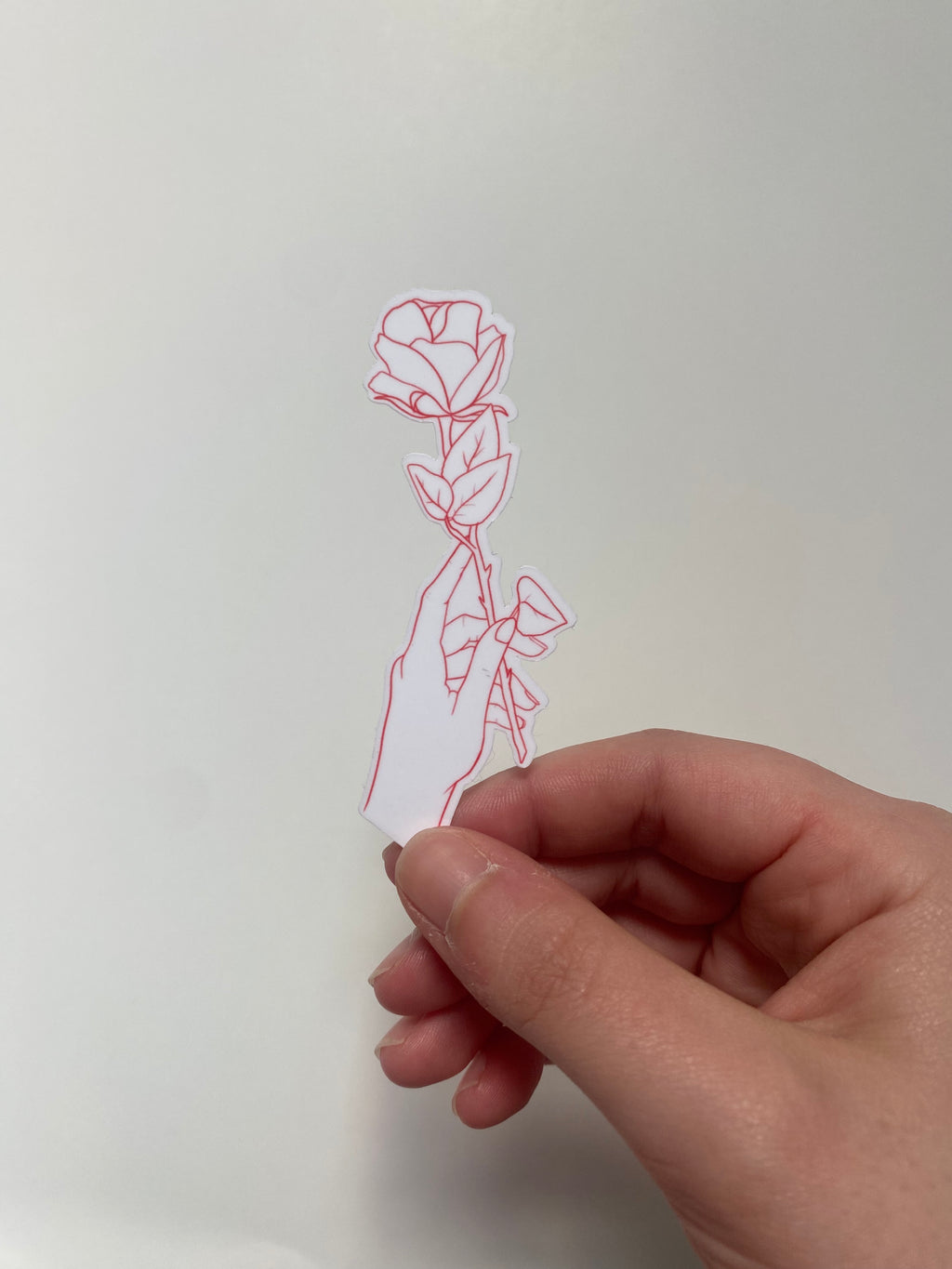 Hand and Rose Sticker